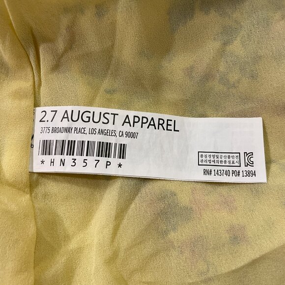 2.7 AUGUST APPAREL Endless Rose Tunic/Mini Ruffle Dress - Yellow Multi - M/L - Picture 8 of 10